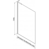 Paravan de baie Mexen Next L cu 1 canat 70 x 150 cm, transparent, negru - 895-070-000-03-00-70