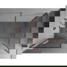 Mexen Kioto Walk-in zuhanyfal 150 x 90 cm, fekete minta, rózsaarany - 800-150-202-60-70-090