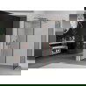 Mexen Kioto perete de duș Walk-in 140 x 100 cm, model negru, aur roz - 800-140-202-60-70-100