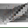 Mexen Kioto Walk-in zuhanyfal 70 x 70 cm, fekete minta, csiszolt réz - 800-070-202-65-70-070