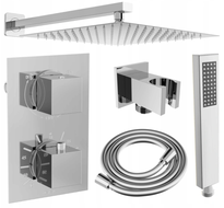 Mexen Cube DR02 set de duș încastrat z pară de tip ploaie 30 cm, Crom - 77502DR0230-00