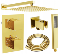 Mexen Cube DR02 set de duș încastrat cu plafon ploaie 30 cm, auriu - 77502DR0230-50