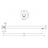 Mexen Cube DR02 beépíthető zuhany szett z fejzuhany 30 cm, Rózsaszín-arany - 77502DR0230-60