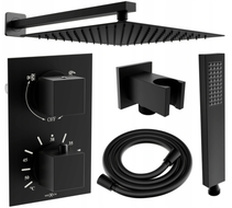 Mexen Cube DR02 rejtett zuhanykészlet esőztetővel 30 cm, fekete - 77502DR0230-70