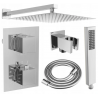 Mexen Cube DR02 set de duș încastrat cu cap fix de 25 cm, crom - 77502DR0225-00