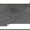 Mexen Kioto Walk-in zuhanyfal 70 x 70 cm, fekete minta, gun gray csiszolt - 800-070-202-66-70-070