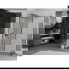 Mexen Kioto Walk-in zuhanyfal 70 x 70 cm, fekete minta, gun gray csiszolt - 800-070-202-66-70-070