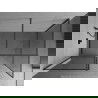Mexen Kioto Walk-in zuhanyfal 70 x 70 cm, fekete minta, gun gray csiszolt - 800-070-202-66-70-070