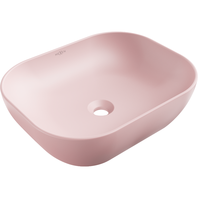 Mexen Rosa chiuvetă deasupra blatului 50 x 40 cm, roz mat - 21095044