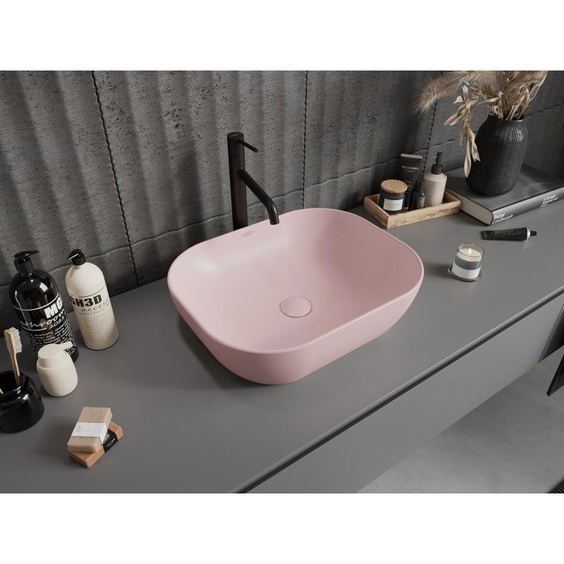 Mexen Rosa chiuvetă deasupra blatului 50 x 40 cm, roz mat - 21095044