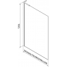 Mexen Next L paravan de cadă 1-canată 50 x 150 cm, grafit, negru - 895-050-000-03-40-70