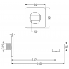 Mexen Cube DR02 beépíthetó kád-zuhany készlet fejzuhannyal 30 cm, Fekete - 77503DR0230-70