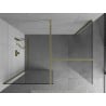 Mexen Kioto perete de duș Walk-in 125 x 110 cm, transparent, auriu - 800-125-202-50-00-110
