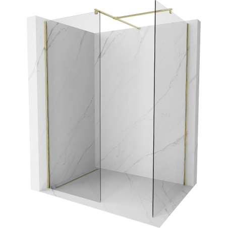 Mexen Kioto panou de duș Walk-in 140 x 80 cm, transparent, aurit - 800-140-202-50-00-080