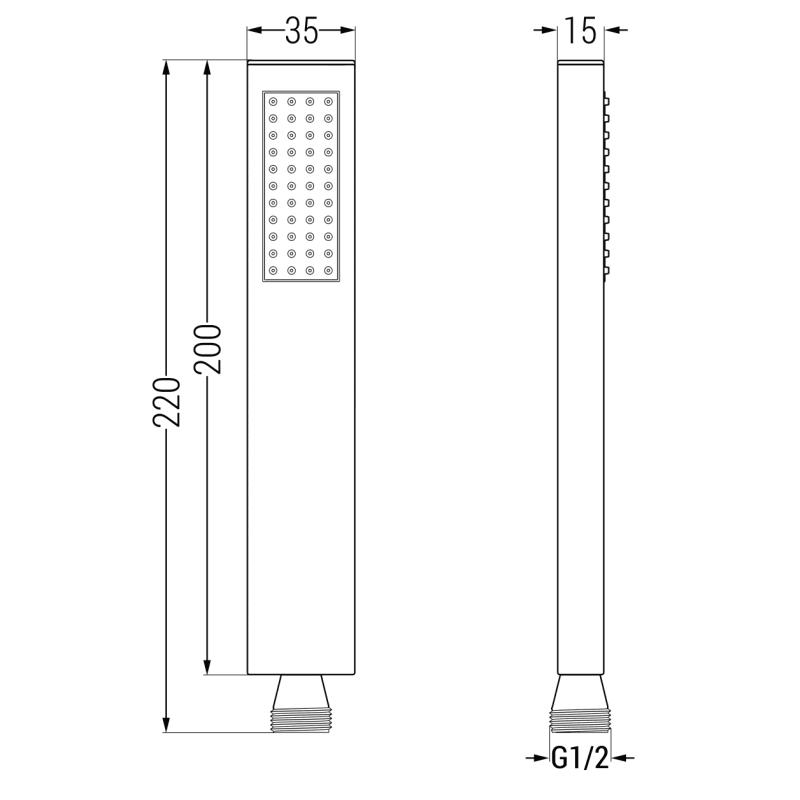 Mexen Cube DR02 süllyesztett zuhanykészlet 25 cm-es esőztetővel, fekete - 77502DR0225-70
