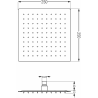 Mexen Cube DR02 set de duș încastrat z pară de tip ploaie 25 cm, Neagră - 77502DR0225-70