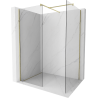Mexen Kioto 145 x 110 cm-es Walk-in zuhanyfal, átlátszó, arany - 800-145-202-50-00-110