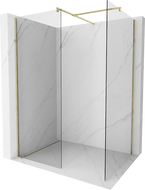 Mexen Kioto 145 x 110 cm-es Walk-in zuhanyfal, átlátszó, arany - 800-145-202-50-00-110