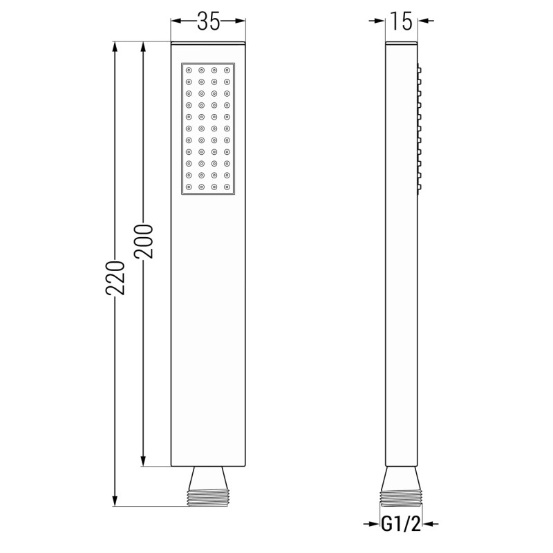 Mexen Cube DR02 falba alatti zuhanykészlet esőzuhannyal, 25 cm, kefe gungray - 77502DR0225-66