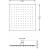 Mexen Cube DR02 set de duș încastrat z pară de tip ploaie 25 cm, Grafit - 77502DR0225-66