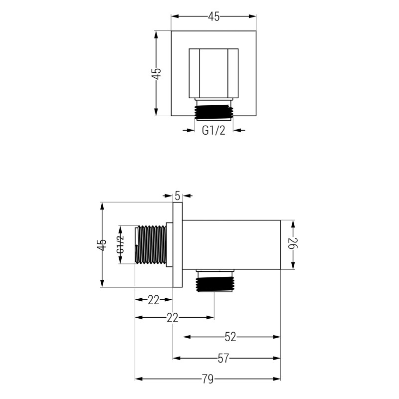 Mexen Cube DR02 set cadă-duș încastrat cu duș cu diametru de 25 cm, gun gray periat - 77503DR0225-66