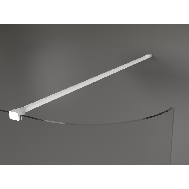 Mexen Kioto-R Lekerekített Walk-in zuhanyfal 130 x 200 cm, átlátszó 8 mm, fehér - 800-130-101-20-06