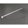 Mexen Kioto lekerekített zuhanyfal 130 x 200 cm, Átlátszó 8 mm, Fehér - 800-130-101-20-06