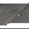 Mexen Kioto paravânt de duș înclinat Walk-in 80 x 200 cm, transparent 8 mm, aur grosier - 800-080-101-55-06