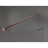 Mexen Kioto íves zuhanyfal Walk-in 90 x 200 cm, áttetsző 8 mm, csiszolt réz - 800-090-101-65-06