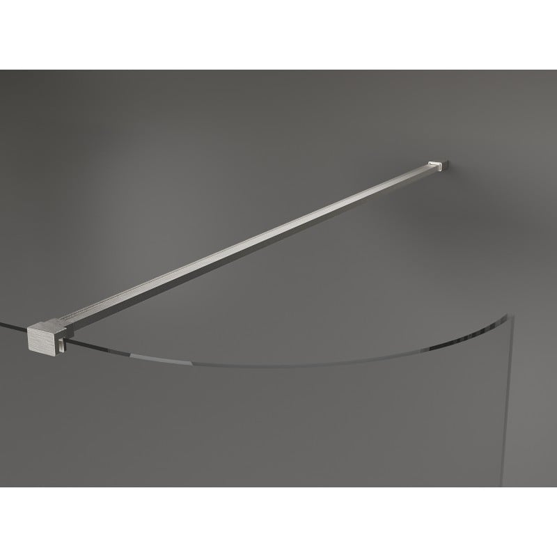 Mexen Kioto-R Walk-in lekerekített zuhanyfal 140 x 200 cm, átlátszó 8 mm, kefélt nikkel - 800-140-101-97-06