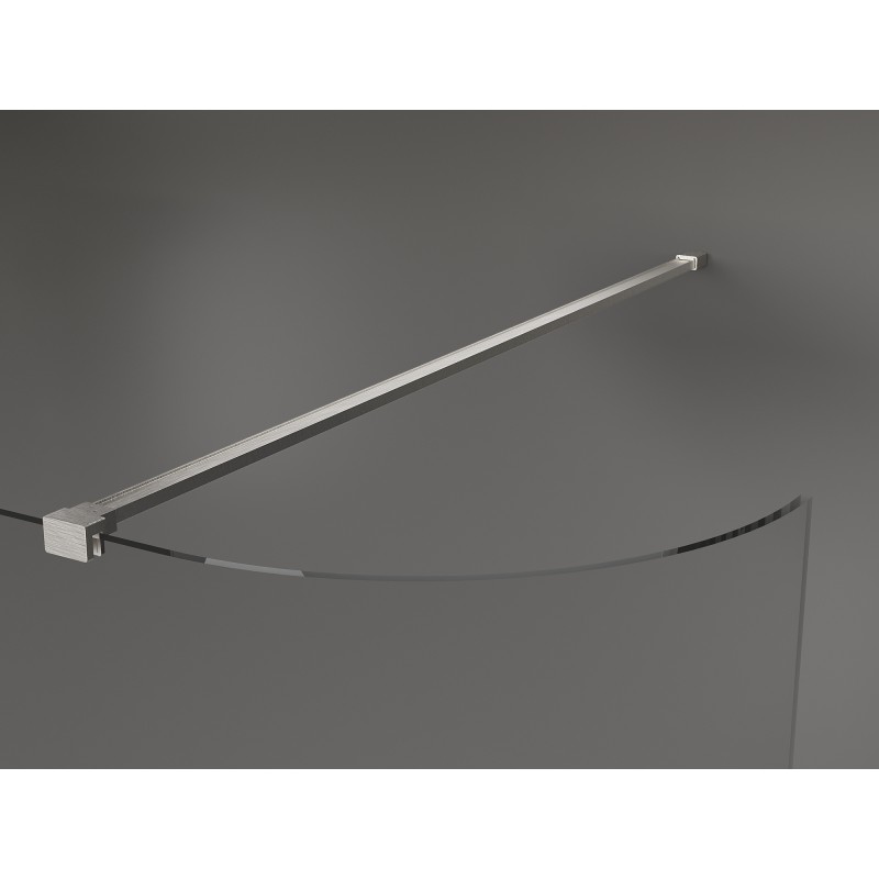 Mexen Kioto-R Lekerekített Walk-in zuhanyfal 160 x 200 cm, átlátszó 8 mm, selyemfényű nikkel - 800-160-101-97-06