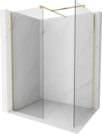 Mexen Kioto Walk-in zuhanyfal 80 x 80 cm, átlátszó, arany fényű - 800-080-202-55-00-080