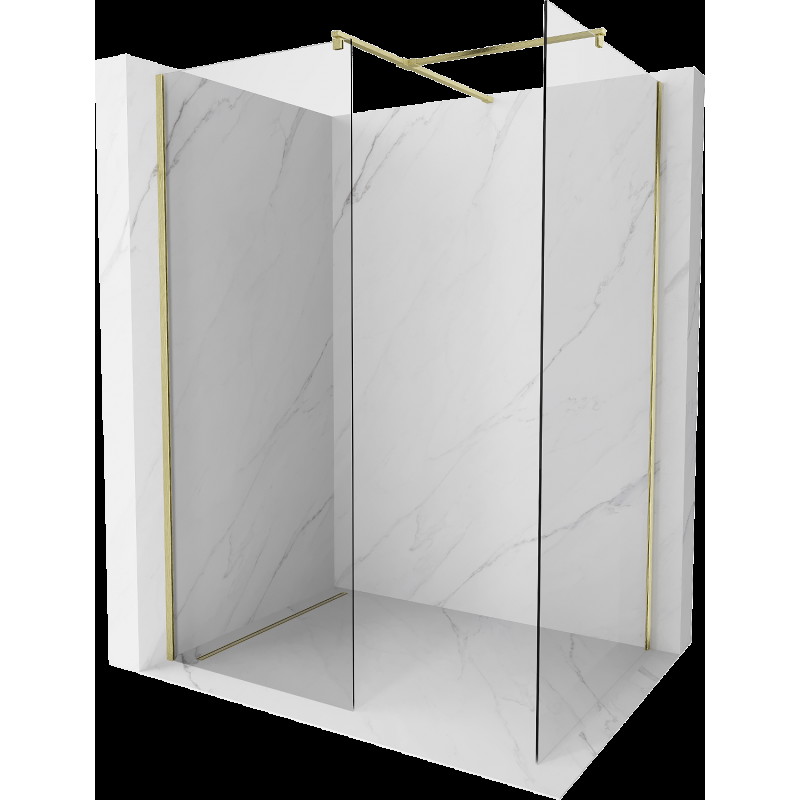 Mexen Kioto perete walk-in 90 x 75 cm, transparent, aur periat - 800-090-202-55-00-075