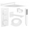 Mexen Cube DR02 set cadă-duș încastrat cu pară de tip ploaie30 cm, Albă - 77503DR0230-20