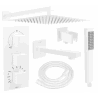 Set de duș cadă Mexen Cube DR02 încastrat cu cap de duș de 30 cm, alb - 77503DR0230-20