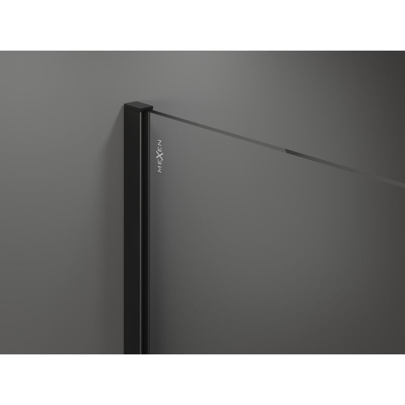 Mexen Kioto Walk-in zuhanyfal 120 x 200 cm, grafit 8 mm, fekete - 800-120-101-70-40
