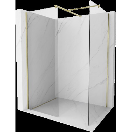 Panou de duș Mexen Kioto Walk-in 110 x 75 cm, transparent, auriu periat - 800-110-202-55-00-075