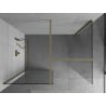 Mexen Kioto perete de duș Walk-in 170 x 100 cm, transparent, aur periat - 800-170-202-55-00-100