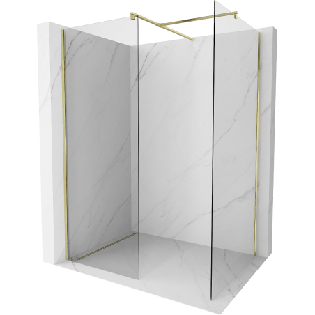 Mexen Kioto walk-in zuhanyfal 180 x 85 cm, átlátszó, arany matt - 800-180-202-55-00-085