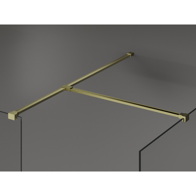 Mexen Kioto Panou de duș Walk-in 180 x 85 cm, transparent, auriu periat - 800-180-202-55-00-085
