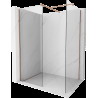 Mexen Kioto perete de dus Walk-in 100 x 95 cm, transparent, aur roz - 800-100-202-60-00-095