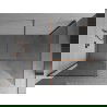 Mexen Kioto panel de duș Walk-in 130 x 90 cm, transparent, aur roz - 800-130-202-60-00-090