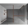Mexen Kioto Şcianka prysznicowa Walk-in 135 x 110 cm, transparent, rozowe zloto - 800-135-202-60-00-110