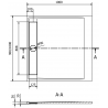 Mexen Amon cadă dreptunghiulară SMC 100 x 90 cm, neagră - 4F709010