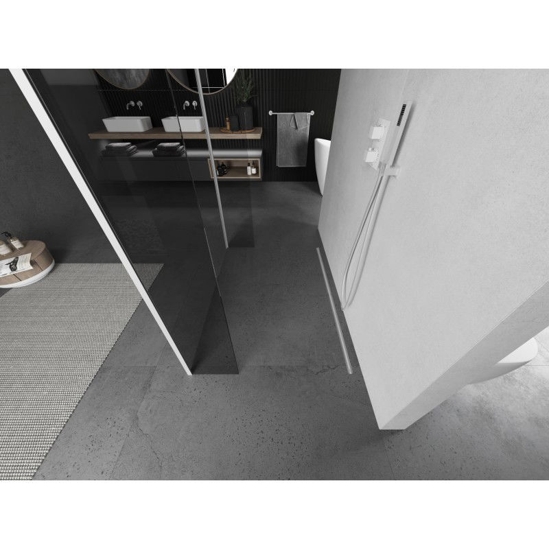 Mexen Kioto panou de duș independent 100 x 30 x 30 cm, transparent, alb - 800-100-030-222-20-00-030