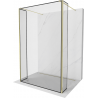 Mexen Kioto perete de duș autoportant 100 x 30 x 30 cm, model negru, aurit - 800-100-030-222-50-70-030