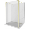 Mexen Kioto perete de duș autoportant 155 x 30 x 30 cm, transparent, auriu periat - 800-155-030-222-55-00-030