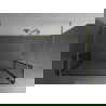 Mexen Kioto perete de duș de sine stătătoare 100 x 30 x 30 cm, model negru, finisaj aurit - 800-100-030-222-55-70-030