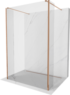 Mexen Kioto perete de duș freestanding 140 x 30 x 30 cm, transparent, aur roz - 800-140-030-222-60-00-030
