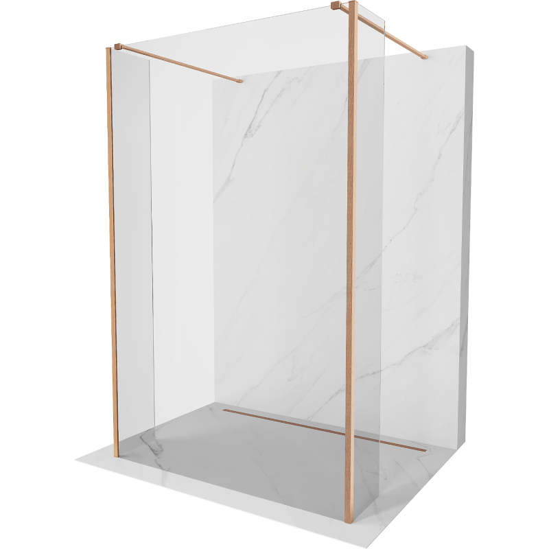 Mexen Kioto panou de duş independent 95 x 30 x 30 cm, transparent, cupru periat - 800-095-030-222-65-00-030